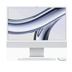 APPLE IMAC 24 INCH M3 CHIP 4.5K DISPLAY 8 CORE CPU 10 CORE GPU 8GB 256GB SILVER ARABIC MQRJ3