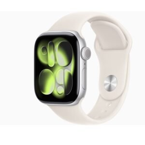 APPLE WATCH SERIES 11 GPS 42MM 2025 SILVER ALUMINIUM CASE WITH STARLIGHT SPORT BAND S/M MEW34